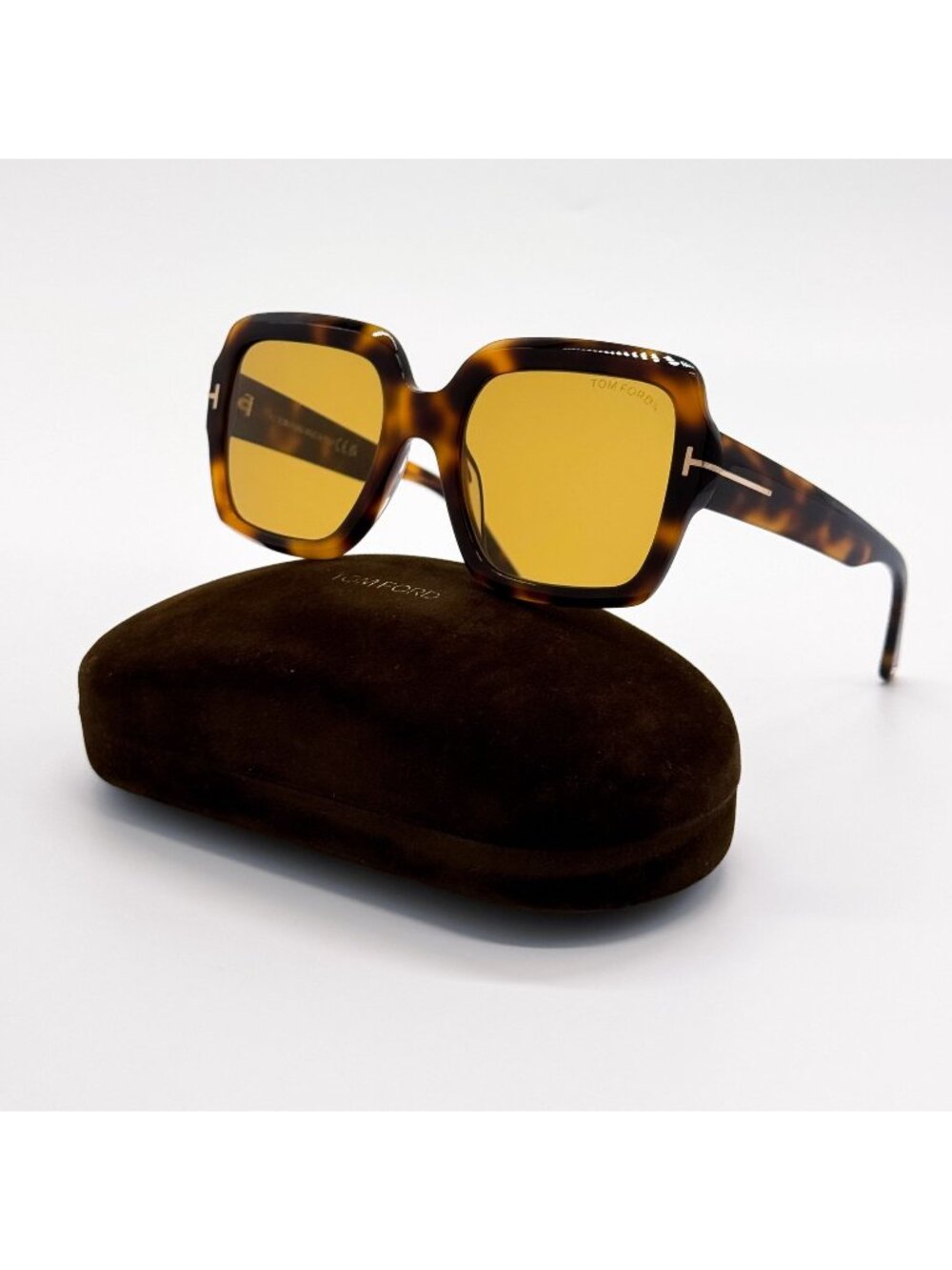 NEW TOM FORD KAYA SUNGLASSES TF1082 53E SQUARE HAVANA WOMEN EYEWEAR FT1082